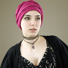 Load image into Gallery viewer, Double-Wrap Nepalese 100% Cotton Headband Pink