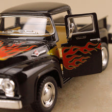 Load image into Gallery viewer, 1956 Ford F-100 Pickup Ute - Black w Red Flames