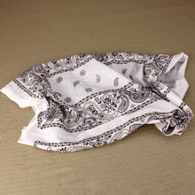Load image into Gallery viewer, Paisley Extra-Wide Cotton Tube Durag Bandana Headband - White