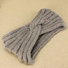 Load image into Gallery viewer, Knitted Wide Headband - Grey and Silver Speckled
