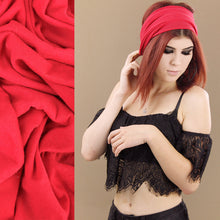 Load image into Gallery viewer, Headband extra wide thin cotton red