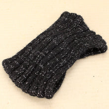 Load image into Gallery viewer, Knitted Wide Headband - Black and Silver Speckled
