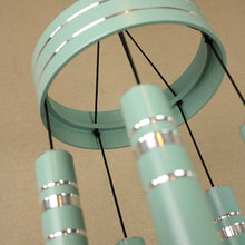 Load image into Gallery viewer, Metal Wind Chime - Light Green with Silver Engravings