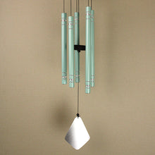 Load image into Gallery viewer, Metal Wind Chime - Light Green with Silver Engravings
