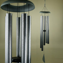 Load image into Gallery viewer, Extra Large Hand Tuned Black Textured Metal Wind Chime