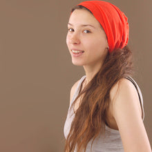 Load image into Gallery viewer, Cotton Stretch Tube Headband - Orange