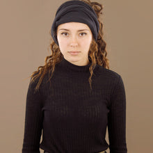 Load image into Gallery viewer, Double-Wrap Nepalese 100% Cotton Headband Black