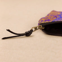 Load image into Gallery viewer, Rainbow Striped Zip Purse - Gold Designs