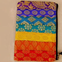 Load image into Gallery viewer, Rainbow Striped Zip Purse - Gold Designs