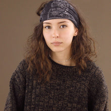 Load image into Gallery viewer, Wide Tube Bandana Headband - Black Paisley