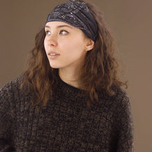 Load image into Gallery viewer, Wide Tube Bandana Headband - Black Paisley