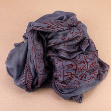 Load image into Gallery viewer, Indian Cotton Hindu Krishna Scarf Blue-Grey
