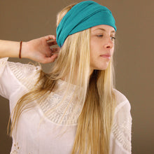 Load image into Gallery viewer, Cotton Stretch Tube Headband - Sky Blue
