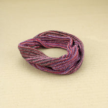 Load image into Gallery viewer, Black Purple Pink White  Striped Headband
