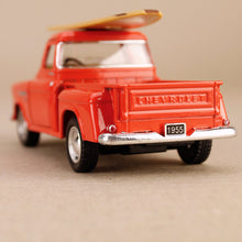 Load image into Gallery viewer, 1955 Chevrolet Stepside Pickup With Surfboard - Orange
