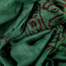 Load image into Gallery viewer, Indian Cotton Hindu Krishna Scarf Seaweed Green
