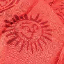 Load image into Gallery viewer, Tangerine Indian Rayon Krishna Scarf with OM Symbol
