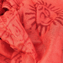 Load image into Gallery viewer, Tangerine Indian Rayon Krishna Scarf with OM Symbol
