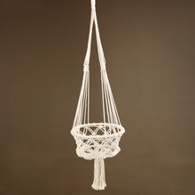 Load image into Gallery viewer, White Macrame Hanging Basket
