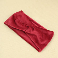 Load image into Gallery viewer, Velvet Twist Headband - Red Maroon
