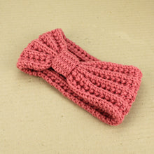 Load image into Gallery viewer, Thick Knitted Bow Look Headband - Pink
