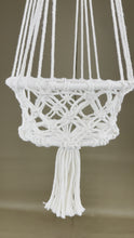 Load and play video in Gallery viewer, White Macrame Hanging Basket
