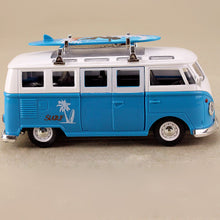 Load image into Gallery viewer, 1962 Samba Volkswagen Microbus T1 - Blue w Surfboard
