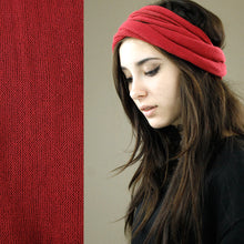 Load image into Gallery viewer, Double-Wrap Nepalese 100% Cotton Headband Red
