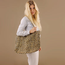 Load image into Gallery viewer, Large Leopard Print Tote Nappy Bag
