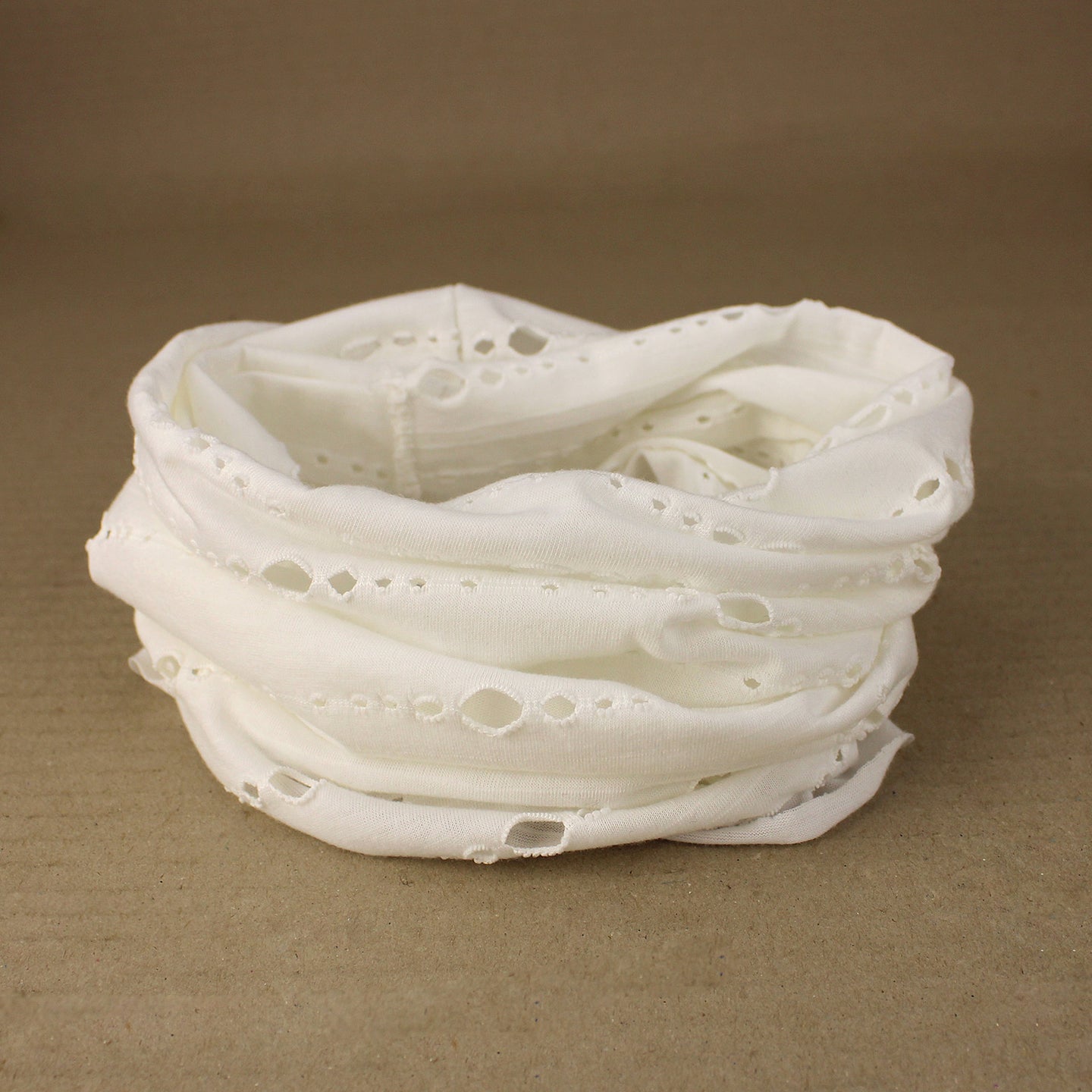 Extra-Wide Cotton Tube Durag Headband - White