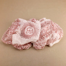 Load image into Gallery viewer, White Indian Rayon Krishna Scarf  with OM Symbol
