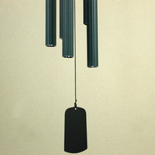 Load image into Gallery viewer, Large Hand Tuned Green Ribbed Metal Wind Chime

