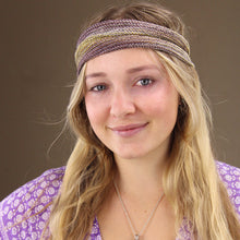 Load image into Gallery viewer, 100% Cotton Nepalese Hippy Headband - yellow brown
