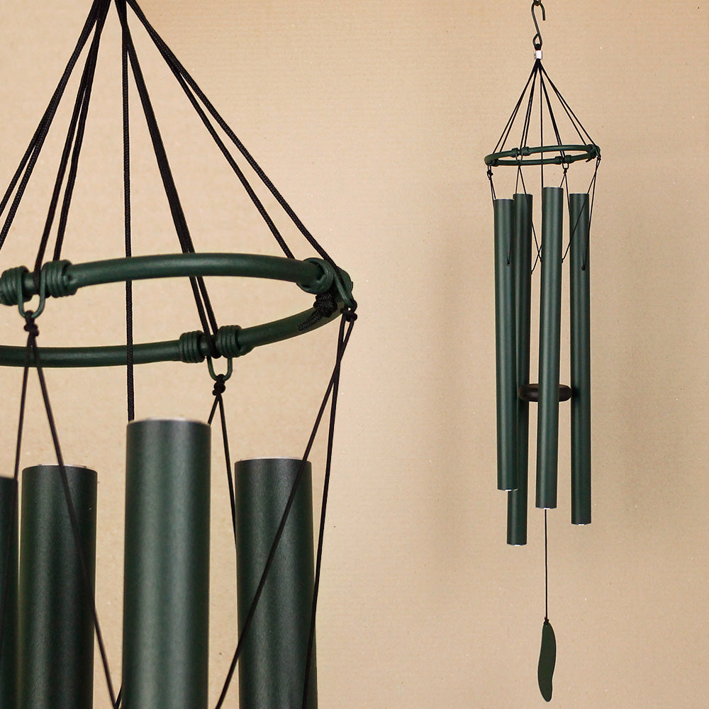 Tuned Metal Wind Chime - Dark Green