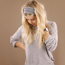 Load image into Gallery viewer, Wide Nepalese Headband - Black &amp; Grey Fleck
