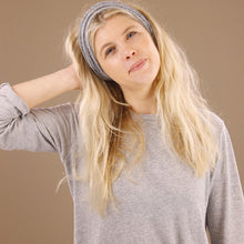Load image into Gallery viewer, Wide Nepalese Headband - Black &amp; Grey Fleck
