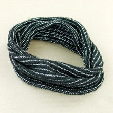 Load image into Gallery viewer, Extra Wide Headband Black White Stripe
