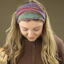 Load image into Gallery viewer, Extra Wide Nepalese Headband Rainbow
