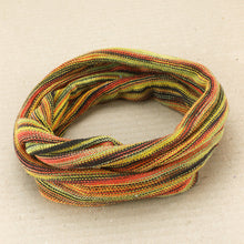 Load image into Gallery viewer, Double-Wrap Nepalese Headband - Rasta Green Yellow Red Black Tones Stripe
