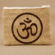 Load image into Gallery viewer, Jute Purse - Om Symbol
