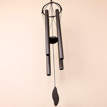 Load image into Gallery viewer, Large Black Tuned Metal Wind Chime
