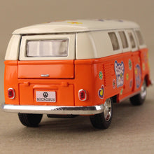 Load image into Gallery viewer, 1962 Volkswagen Classical Bus - Orange w Peace &amp; Love Decal
