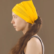 Load image into Gallery viewer, Cotton Stretch Tube Headband - Yellow
