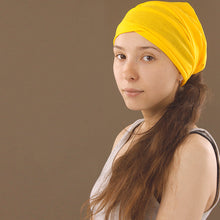 Load image into Gallery viewer, Cotton Stretch Tube Headband - Yellow
