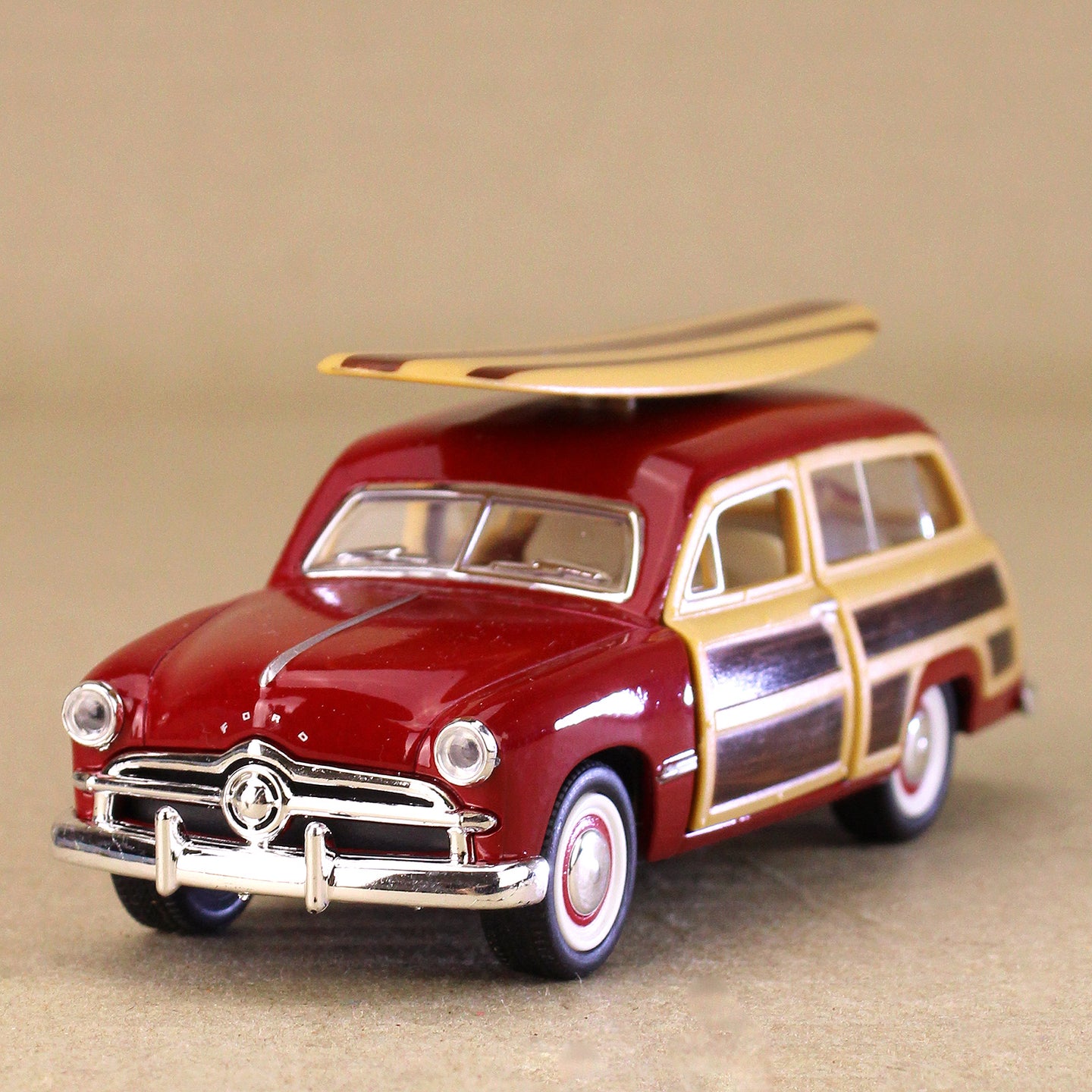 1949 Ford Woody Wagon with Surfboard Red