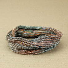 Load image into Gallery viewer, Brown Orange Blue Striped Headband

