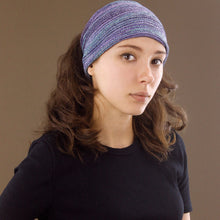 Load image into Gallery viewer, Wide Nepalese Headband -Blue, Purple &amp; White
