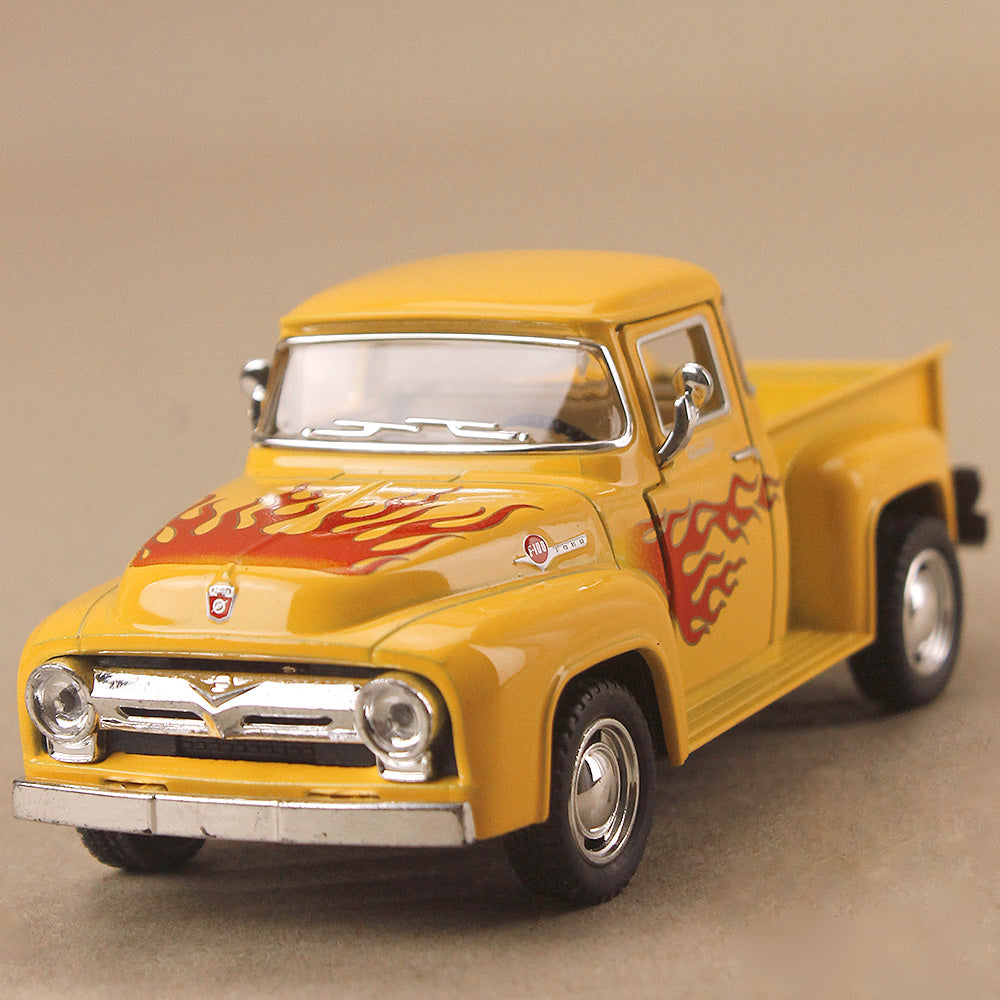 1956 Ford F-100 Pickup Ute - Yellow w Red Flames