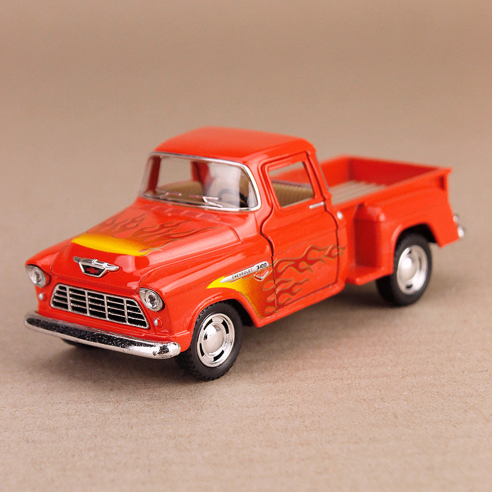 1955 Chevrolet Stepside Pick-Up with Flames- Orange
