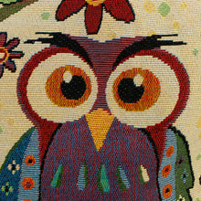 Load image into Gallery viewer, Big Tapestry Style Tote Bag - Purple Owl

